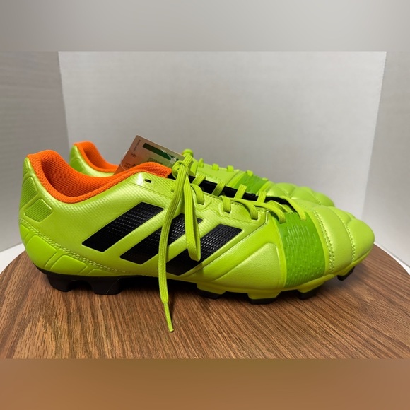 Adidas Men\'s Nitrocharge 1.0 TRX FG Ftball Soccer Solar Lime Cleats RARE Size 11 main image 5